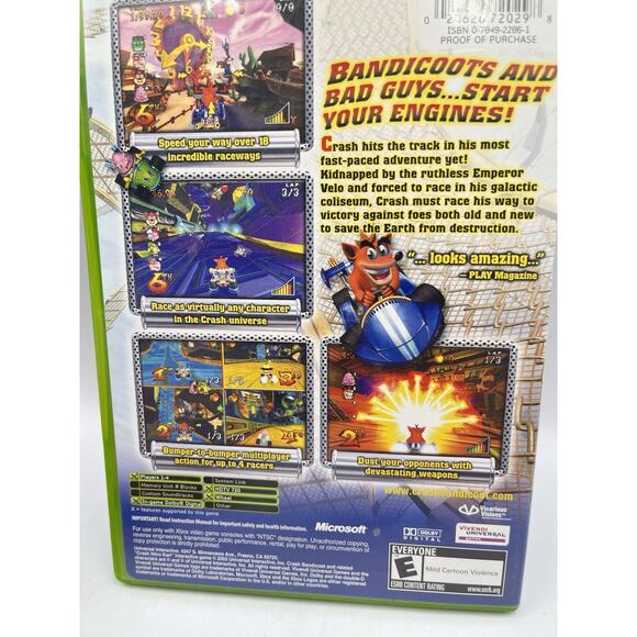 Crash Nitro Kart Xbox Complete CIB - Picture 5 of 8
